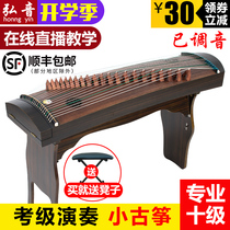 Hongyin factory solid wood short Zheng practice professional semi-Zheng portable small Mini small guzheng childrens beginner