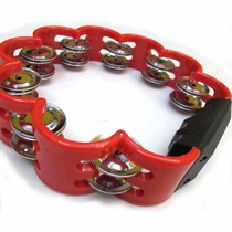 - Percussion Tambourine Rattling KTV handbell Plum-shaped red