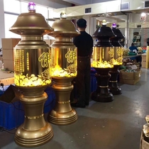 Ji yuan Buddha lamp large temple Buddha front lamp Shrine lamp LED wealth lamp turn off public lamp long light lotus lamp