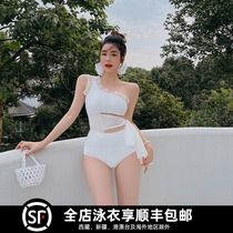 breezeholiday one-piece swimsuit women sexy cover belly slim small breasts gather swimsuit women soak in hot springs