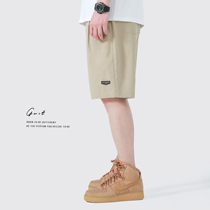  GWIT 60s tencel cotton summer new thin trend pants loose casual five-point pants tooling shorts men