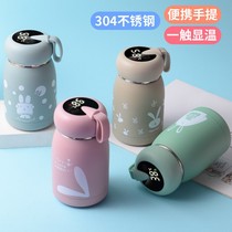 Mini thermos cup for men and women exquisite students simple portable cute girl heart ins children water Cup 304
