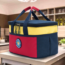Pack lunch box portable thermal insulation aluminum foil padded lunch bag with meal bag large office worker waterproof hand carry rice bag