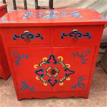 New handicraft cupboard features yurt dining cabinet wooden cabinet I Mongolian wine cabinet Mongolian dining table and chair Mongolia