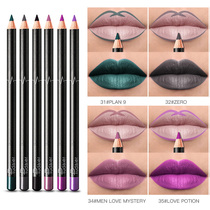 13-color lip liner pen female hook line waterproof long-lasting non-decolorizing lip hook line black color lip pen non-stick Cup