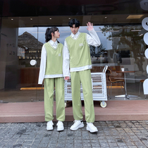 Couple shipping sports suit Autumn new Korean loose top wild casual trousers two-piece student class suit