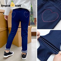 Big Long Legs ~ Girl Super-Elastic Imitation Denim to beat bottom pants CUHK Tong Chun Autumn section Body Trousers Casual Pants