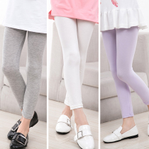 Girl pants new child spring and summer models white female baby Summer Modale beat bottom pants thin out to wear foreign air