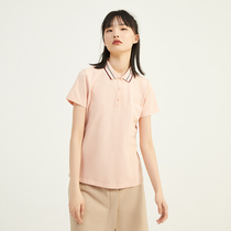 Lecak short sleeve polo shirt womens summer new leisure sports lapel cotton base T-shirt