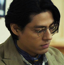 Showa Japan ancient vintage handmade beta titanium frame Republic of China small round art retro thin edge glasses frame men