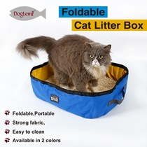 Out portable foldable cat litter bowl cat toilet portable Oxford cloth convenient cleaning cat litter Basin