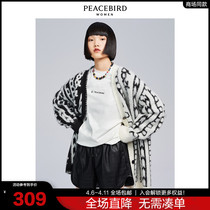 (the same section of the mall) Liu Wen PEACEBIRD joint stitch-jersey A1DCB4E42