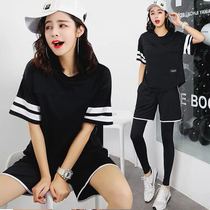 Yoga womens summer Net Red quick clothes loose students morning running gym sports clothes set women