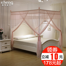 The new mosquito net 18 m bed double household Princess wind three open door charge 1 5m bed landing encryption court mosquito net