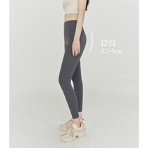 CHICJOC upgraded version LYCRA sharkskin_YB fabric nude skin-friendly high waist hip skinny yoga pants