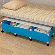 Under the bed flap storage box with wheels home bed toy finishing cabinet student dormitory clothing plastic storage box