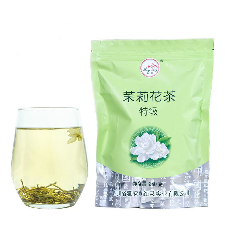 Hongling Mengshan Jasmine Tea 250 grams of special class Mengshan Tea Jasmine Tea Mengshan Jasmine Tea