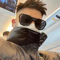 Personality Future Connected Sunglasses Men Super Box Show Small Sunglasses Drive Anti UV Glasses