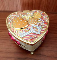 Girl wedding color tin jewelry box Russian tin jewelry box birthday gift with makeup mirror Diamond ring box