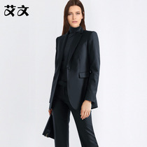Female boss Senior private custom professional female business Blue full wool big brand suit trousers dress suit V039