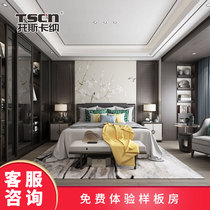TSCN Tuscany integrated wall panels New Chinese style charcoal gold sandalwood 8 squared furnishing wall decorated wall
