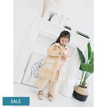 (4 5 zhe) woolen spell cashmere plaid small lapel coat liner plus velvet T2KIDZ Campbells home