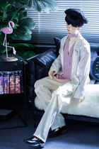 ◆ bears◆ BJD baby clothes A348 Pearl White casual suit suit set 2 points into 1 41 3 uncle