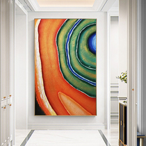 Dafen village oil painting hanging painting finished light luxury orange meaning good corridor restaurant golden decoration painting living room