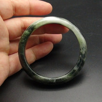 Nanyang Dushan Jade single jade water through black and white material 56MM ring hand bracelet jade bracelet bracelet