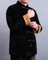 Mens Tang suit winter thick coat Chinese sleeve Tang suit plus large size father dress national costume banquet