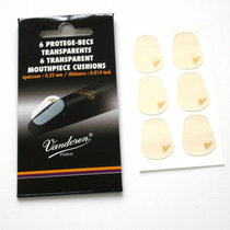 Bendelin Vandoren midrange tenor saxophone Bakelite flute head Dental pad 0 35mm 6 pieces transparent