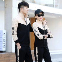 Mens sports suit men and women in the same section 2022 Chunqiu Leisure Thickening Lovers Square of the Dancing Acropolis 3 sets