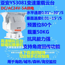 Yaan AC DC24V-YS3081 Analog variable speed gimbal 360°rotating load 50KG RS485 control