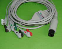 Compatible with Coman Mindray monitor ECG wire 6-pin five-guide clip