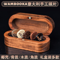 Wambooka Italian high-end handmade limited edition single piece gift box gift Bone wooden guitar paddles
