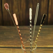 Wine 304 Stainless Steel Bars Gold-plated Cocktail Decorative Mixing Rod Household Milk Tea Beverage Mixing Tool
