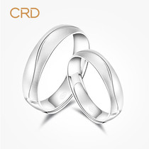 CRD Claiti platinum ring female PT950 white gold ring Mens couple ring Platinum vegetarian ring couple section