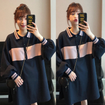 Japan pregnant women autumn coat 2021 New Net Red fashion style sweatshirt loose size maternity spring and autumn