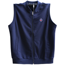Young waistcoat spring and autumn thin pure cotton knitted vest boy student horse clip cardigan spring young cotton waistcoat