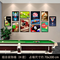 Billiard hall Decorative painting Snooker room Hanging painting wall framed painting Snooker star photo wall Entertainment club bar