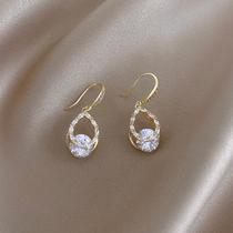  Caring Koko 2021 new trendy earrings female diamond earrings simple earrings high-end temperament earrings