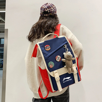 Li Ning 2021 men and women sports leisure shoulder bag student schoolbag portable shoulder shoulder bag computer travel backpack