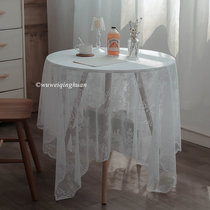 Years are quiet white lace tablecloth French gentle home decoration fabric shooting props tasteless Qinghuan