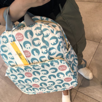 Leguin Polar Bear Multifunctional Double Shoulder Waterproof Large Capacity Mommy Bag Light Poo Type Mid Mother And Baby Backpack
