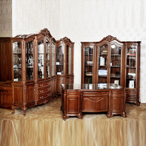 Teak Real to the Shang Book Room Portfolio Myanmar Grapefruit Book Room Furniture Suite Grapefruit Book Room Furniture European-style furniture