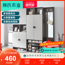 Lins wood Nordic style entrance hall entrance cabinet shoe cabinet integrated multi-function household door locker JQ3N