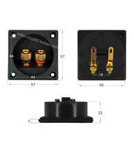 Two pure copper wiring clip square junction box Banana socket speaker terminal post ABS material speaker connection box