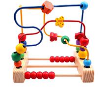 Childrens third-tier large number wooden wrap around everest 1 year old baby Christmas New Year gift Enlightenment classic early education toy