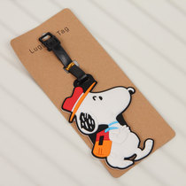 Anime cartoon suitcase tag Korean version boarding pass silicone luggage tag animal pattern suitcase check-in tag