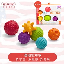 Baby Tino infantino Baby Texture Sense Taptical Touch Ball Montessori Baby Grasping Bite Toys
